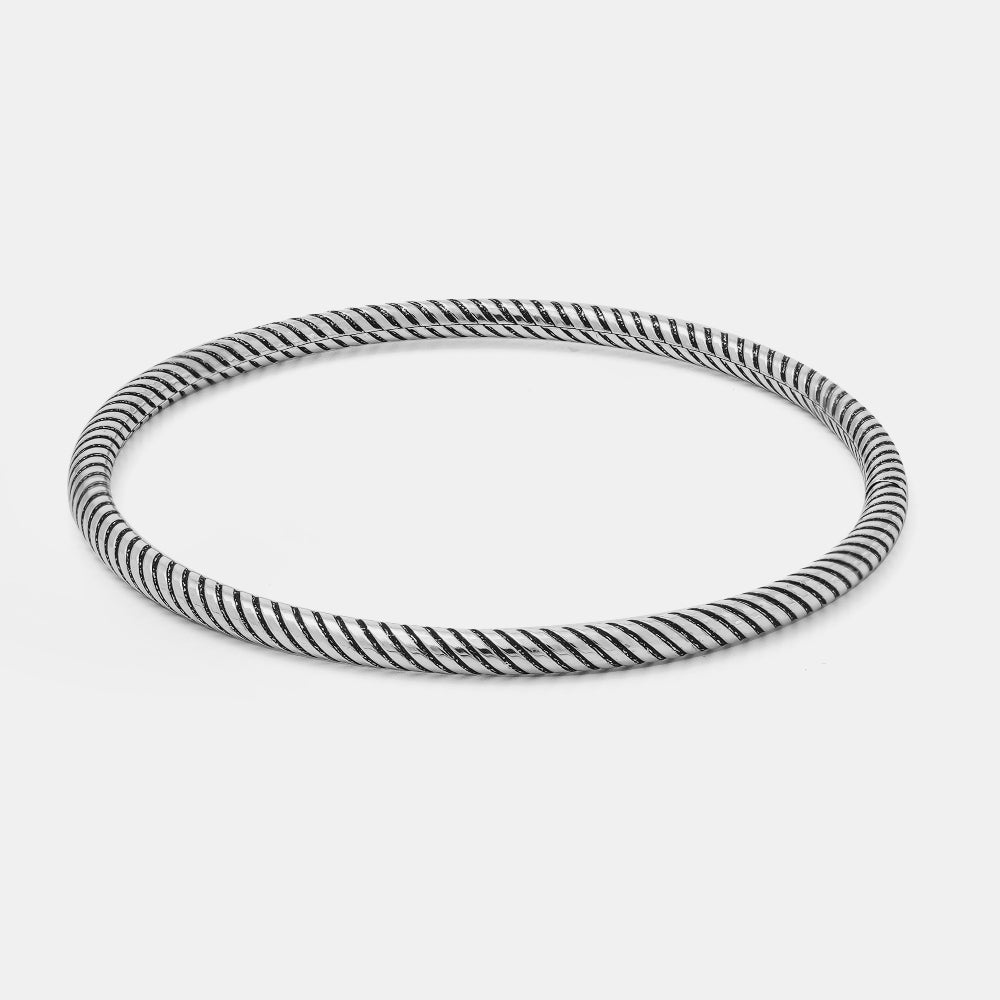 Classic Twist: Silver 925 Openable Bangle
