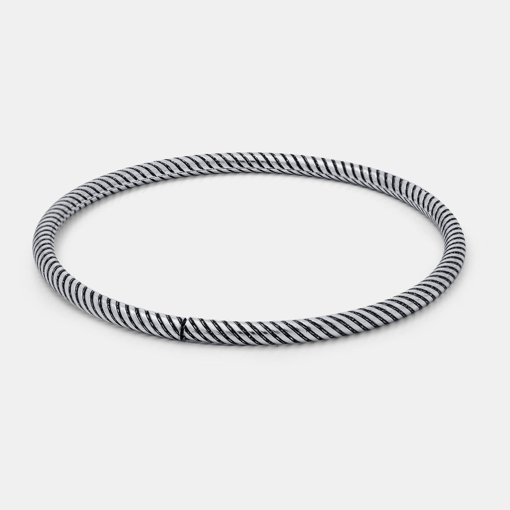 Classic Twist: Silver 925 Openable Bangle