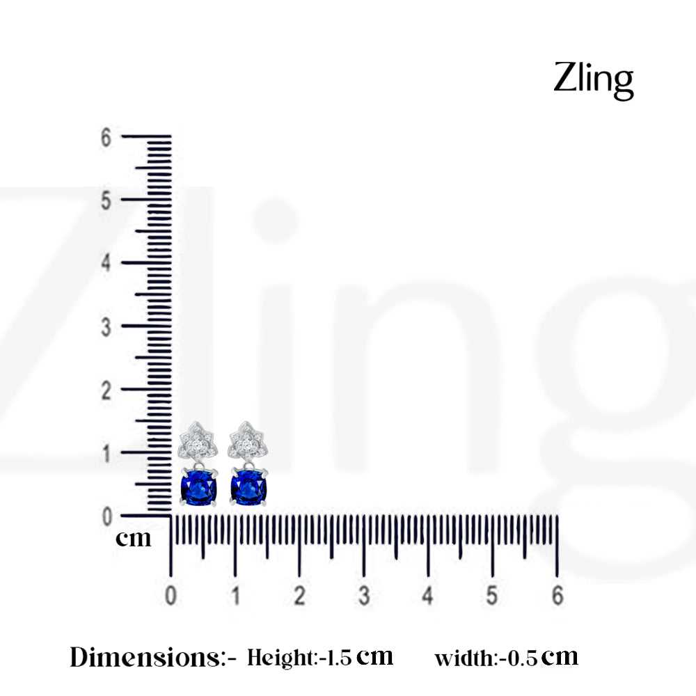 Blue Earrings size