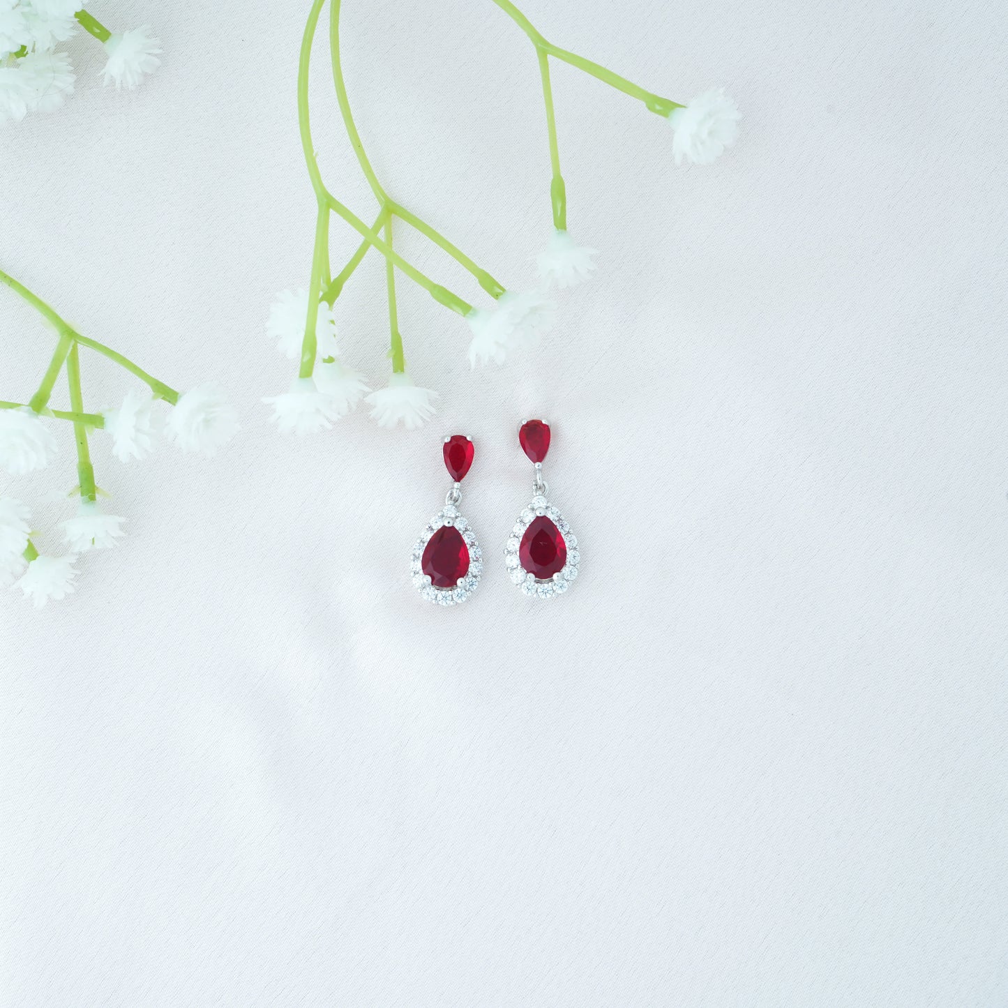 Ruby Halo Drops