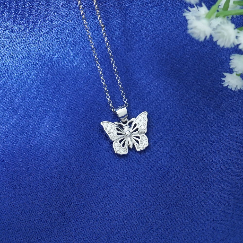 Pave Butterfly Pendant