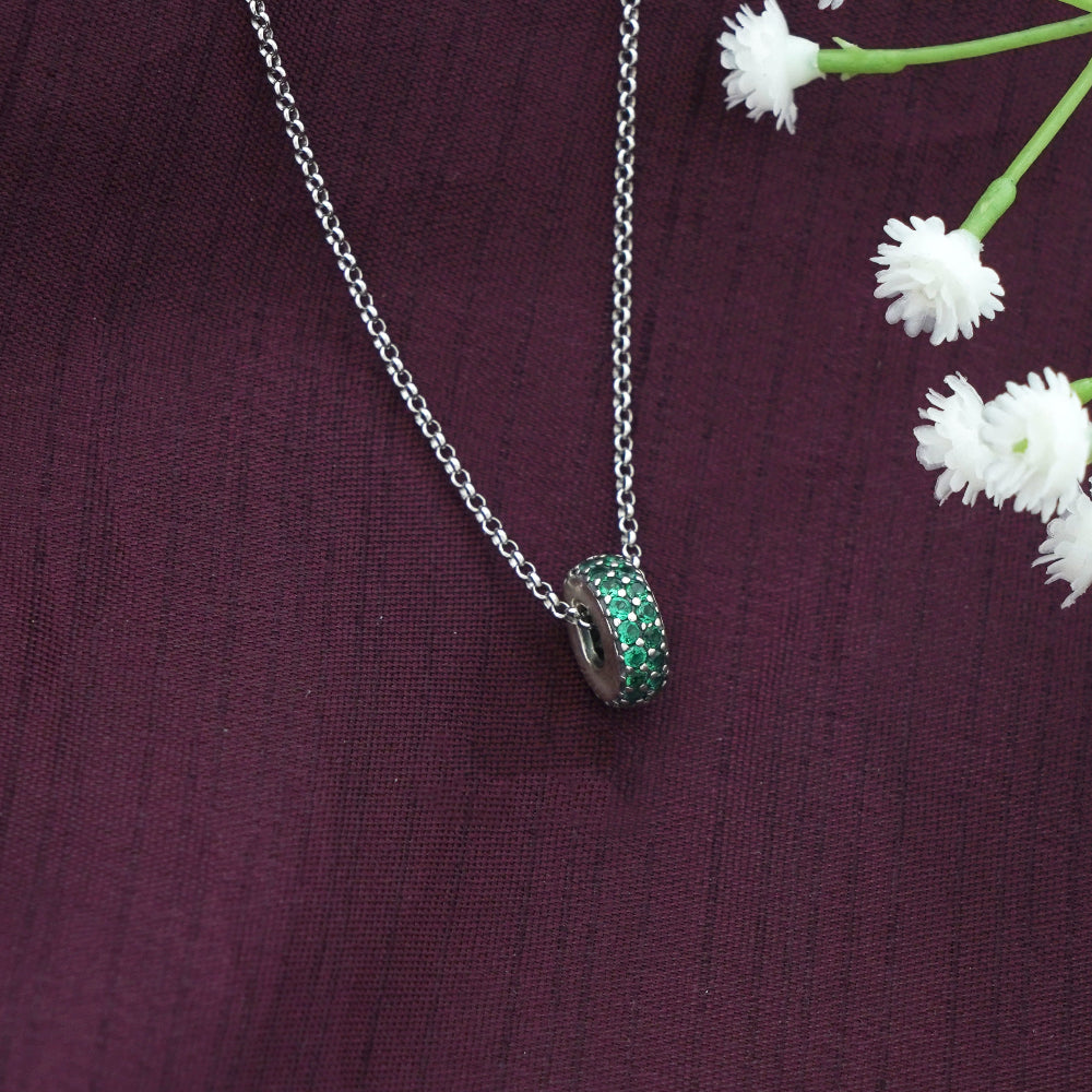 Green Cylindrical Pendant