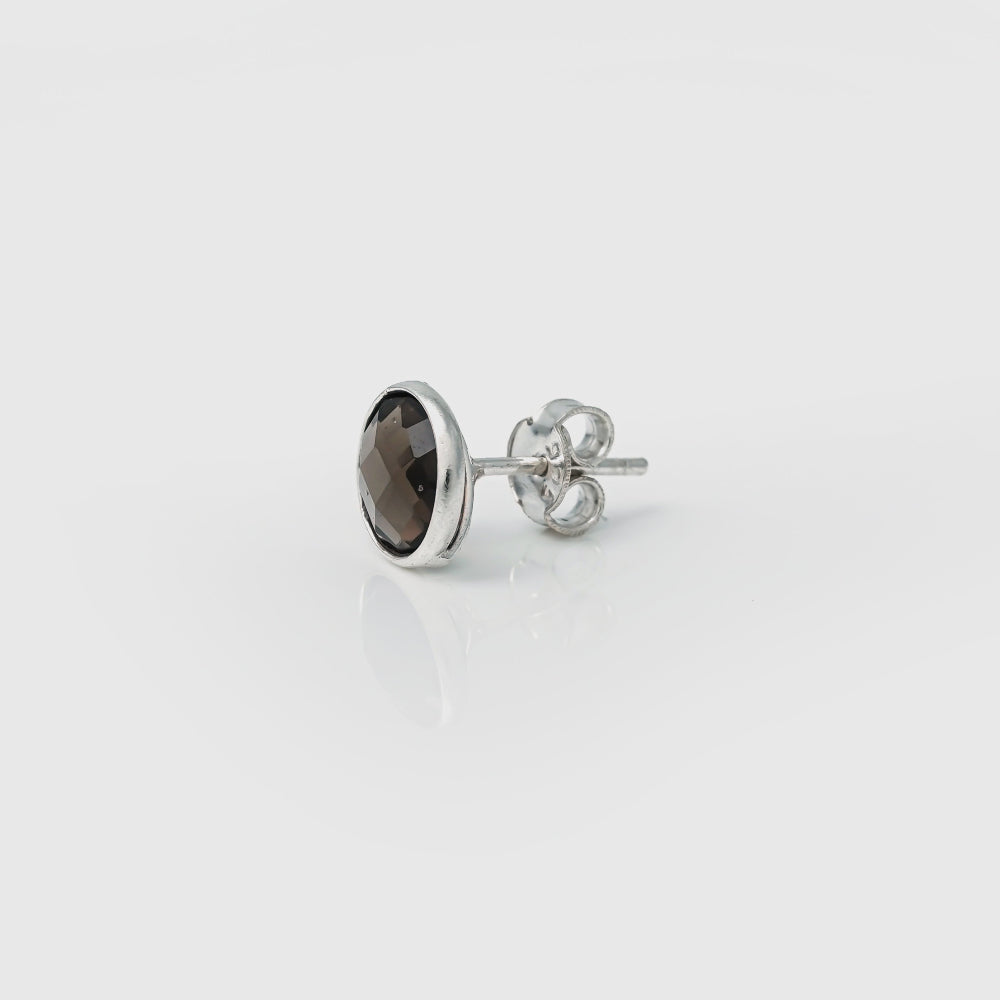 Smoky Topaz Studs
