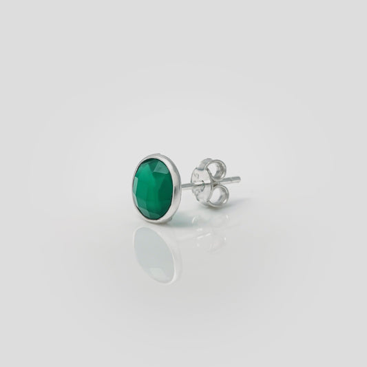 Green Onyx Studs