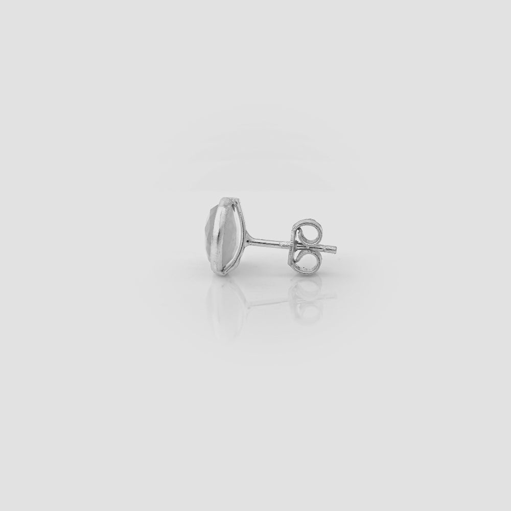 Rainbow Moonstone Studs