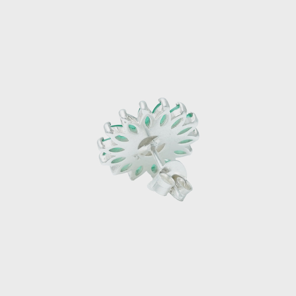 Green Sunflower Studs