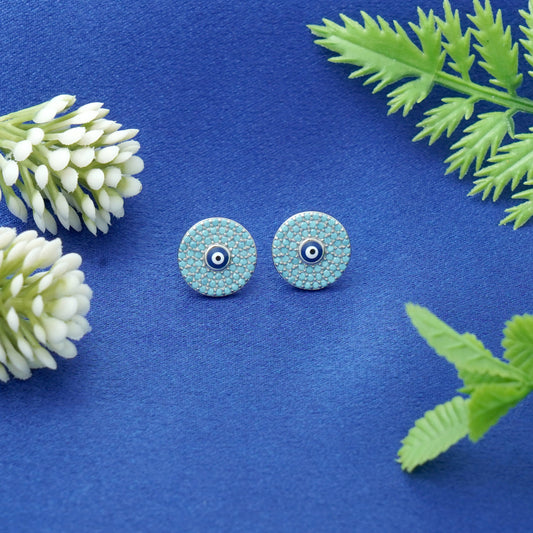 Blue Zirconia Studs