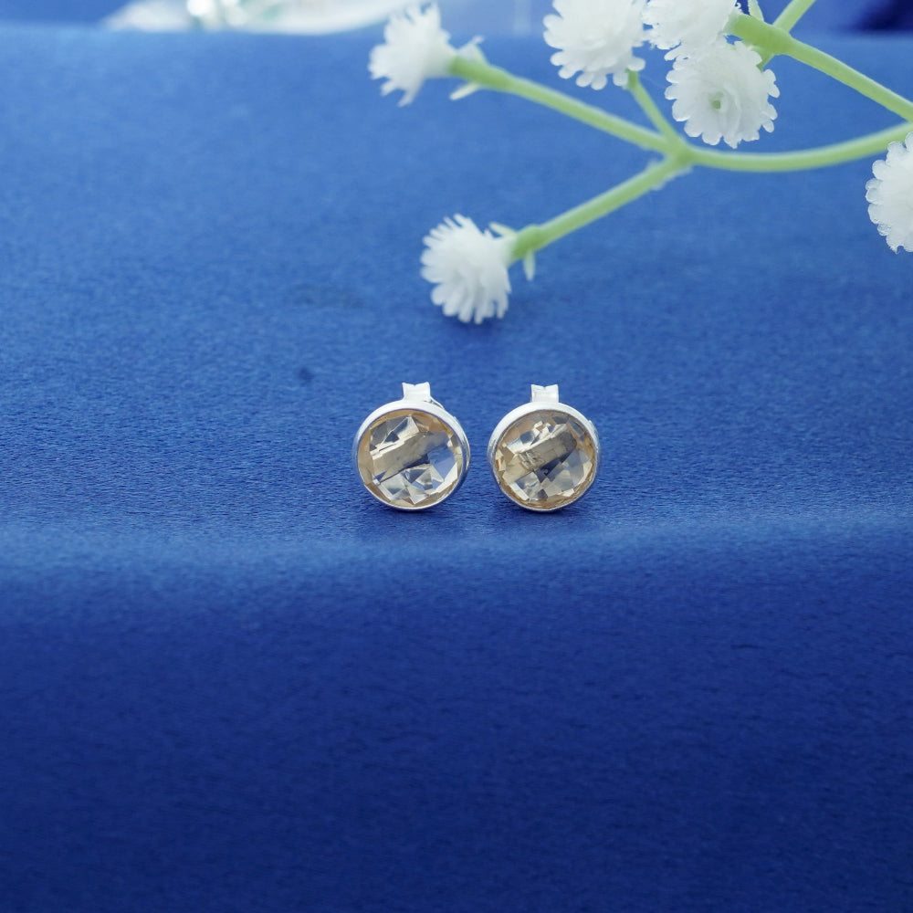 Sunshine Citrine Studs
