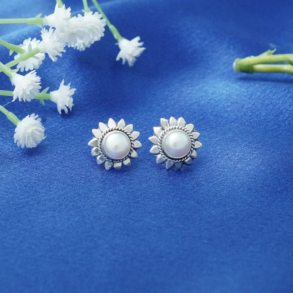 Sunflower Pearl Studs