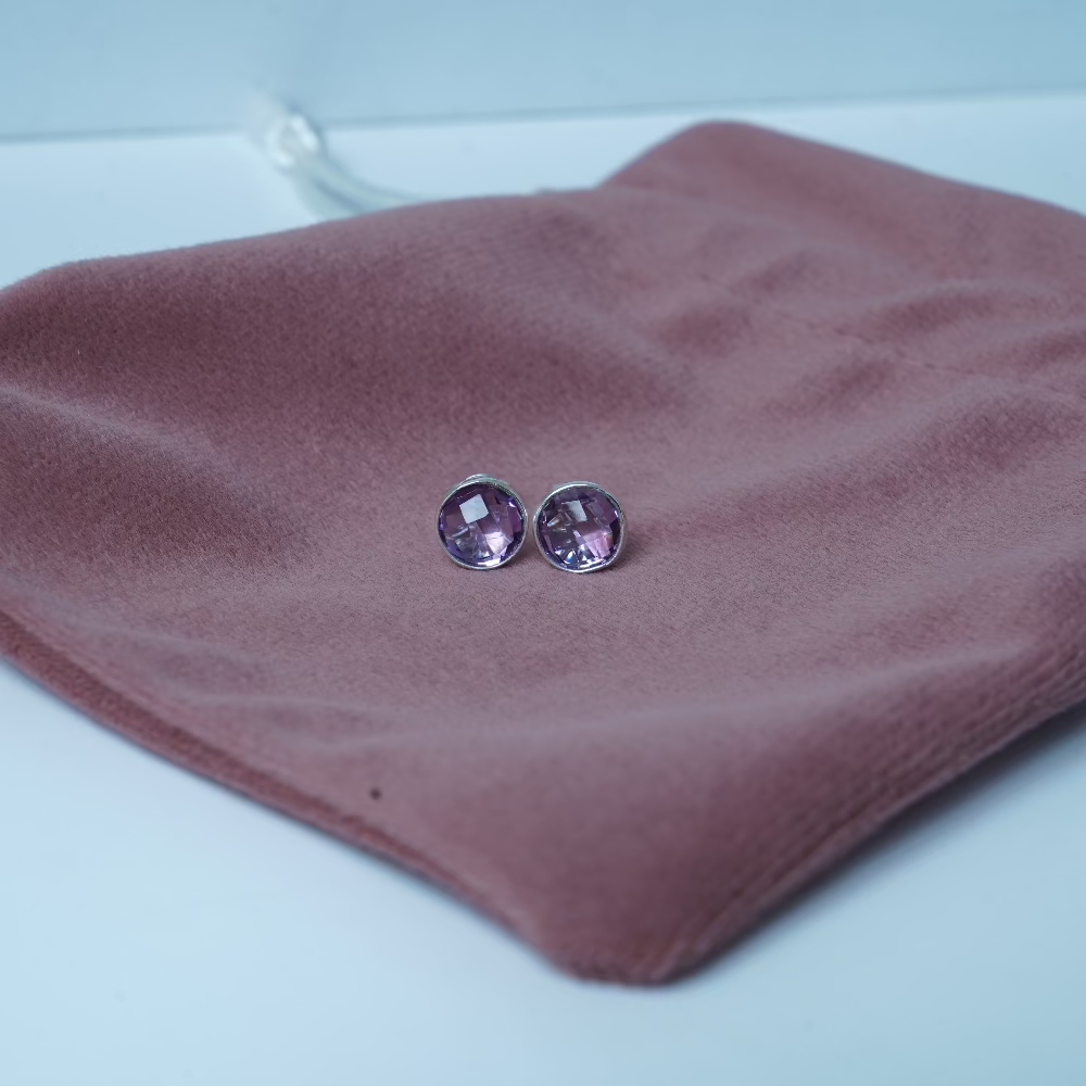 Purple Stud Earrings