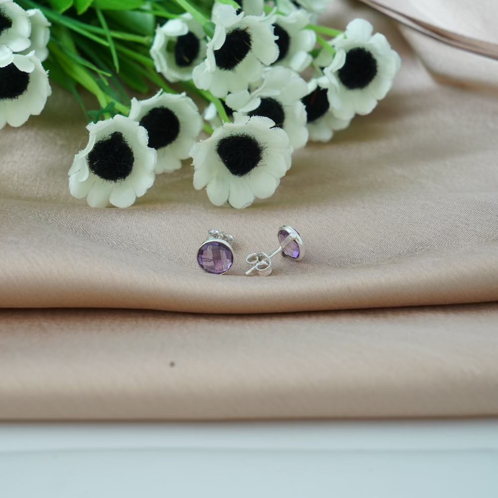 Purple Stud Earrings