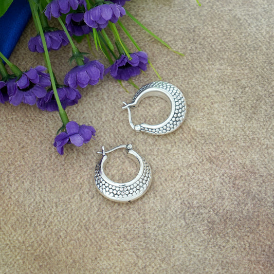 Modern Beaded Hoops