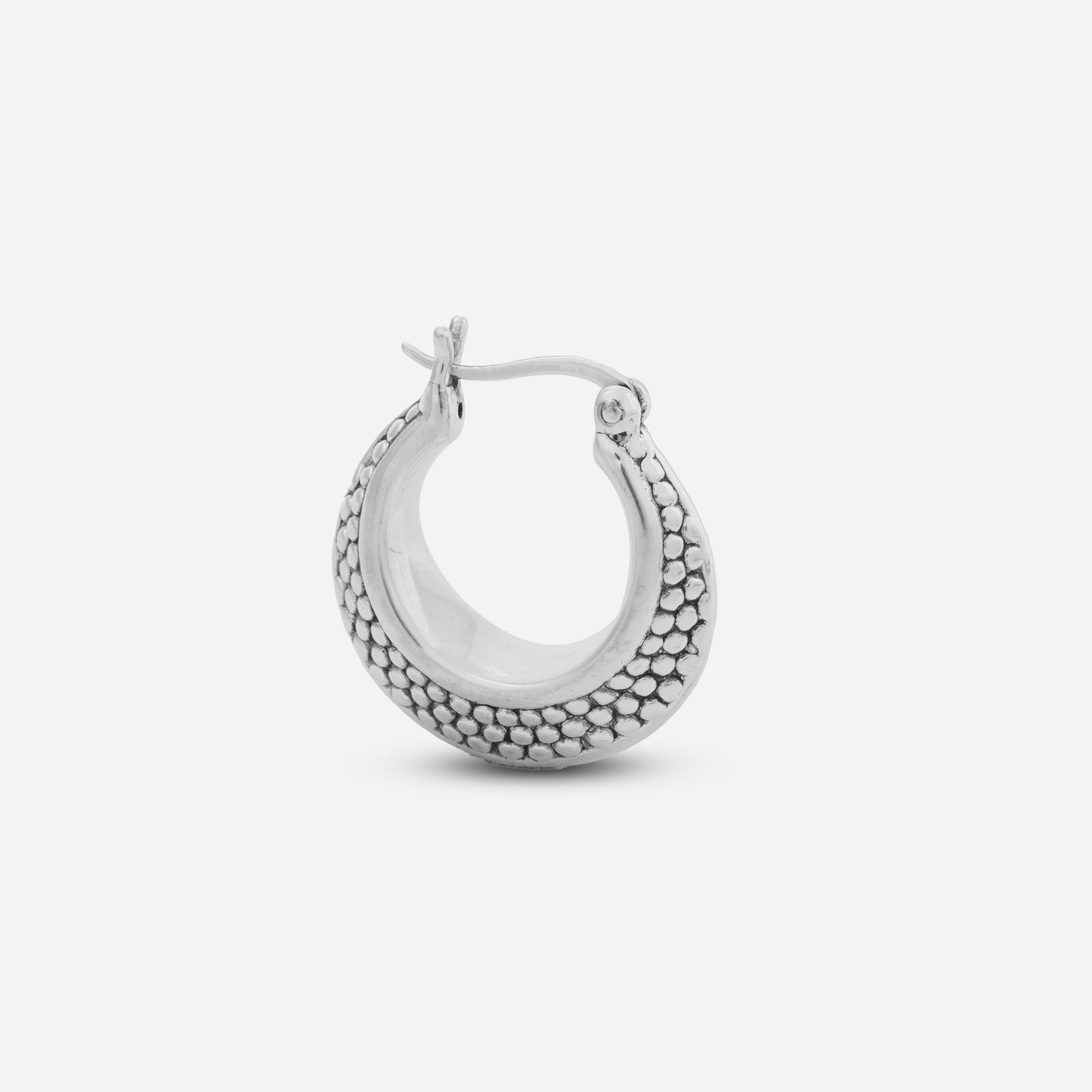 Modern Beaded Hoops