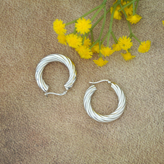 Elevated Twist Hoops