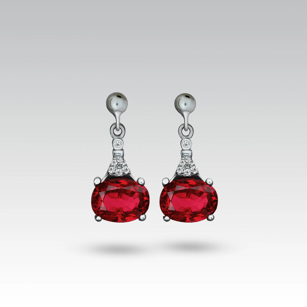 Red Drop Earrings