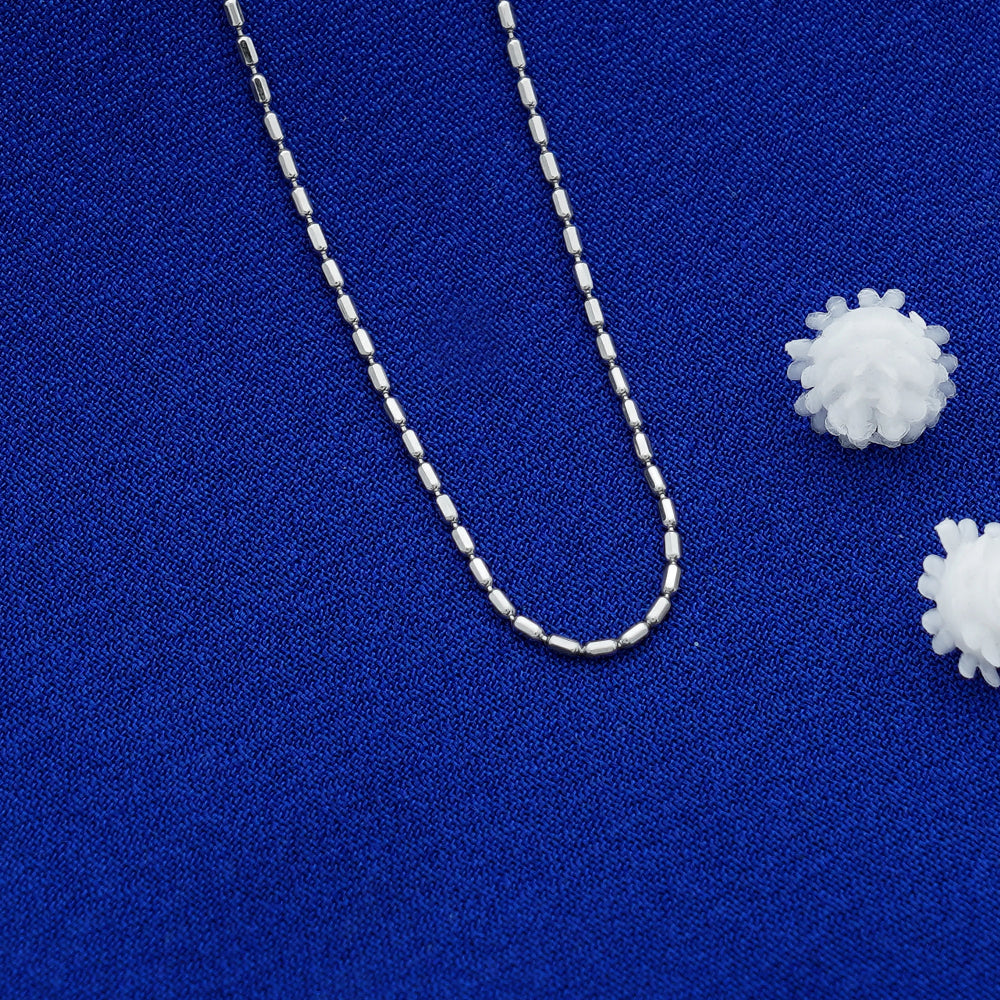 Silver Chain on Blue background