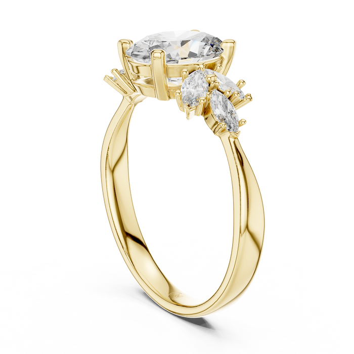 Aurelia Marquise Side-Stone Solitaire Lab-Grown Diamond Ring