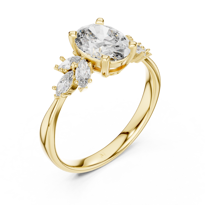 Aurelia Marquise Side-Stone Solitaire Lab-Grown Diamond Ring