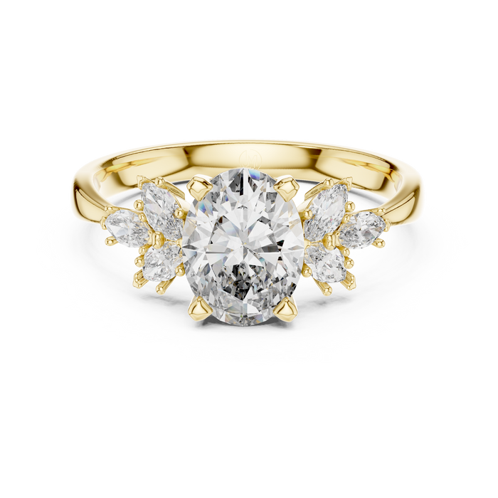 Aurelia Marquise Side-Stone Solitaire Lab-Grown Diamond Ring