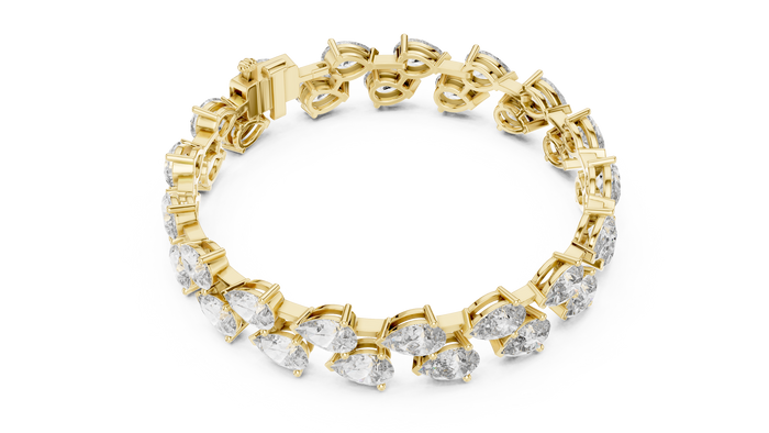 The Nolwenn — Pear Tennis Lab-Grown Diamond Bracelet