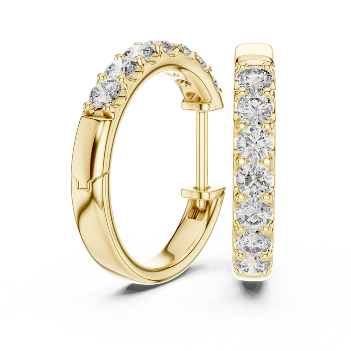 The Violaine — Round Cluster Lab-Grown Diamond Stud Earrings