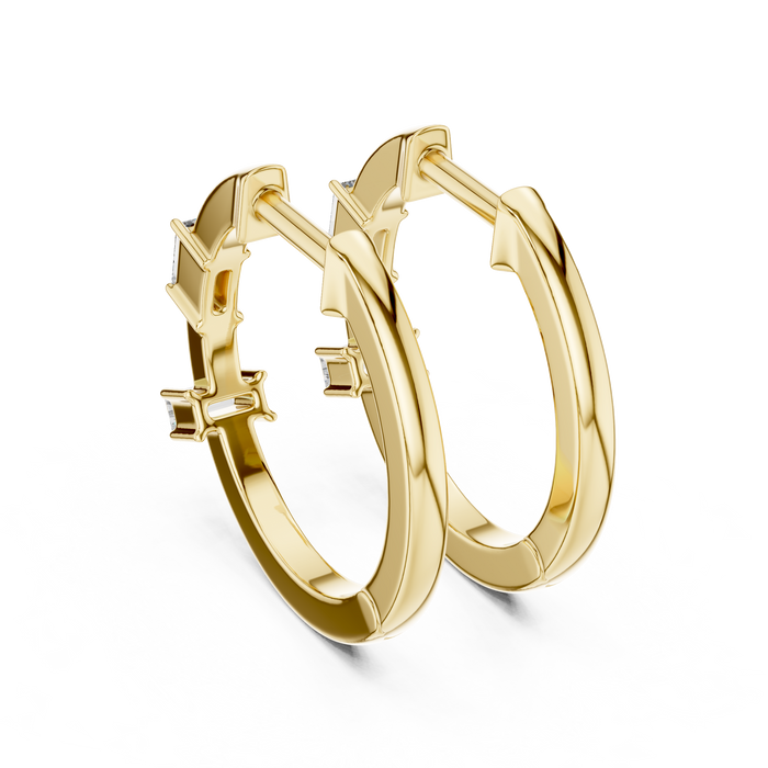 The Astraea — Round Solitaire Lab-Grown Diamond Stud Earrings