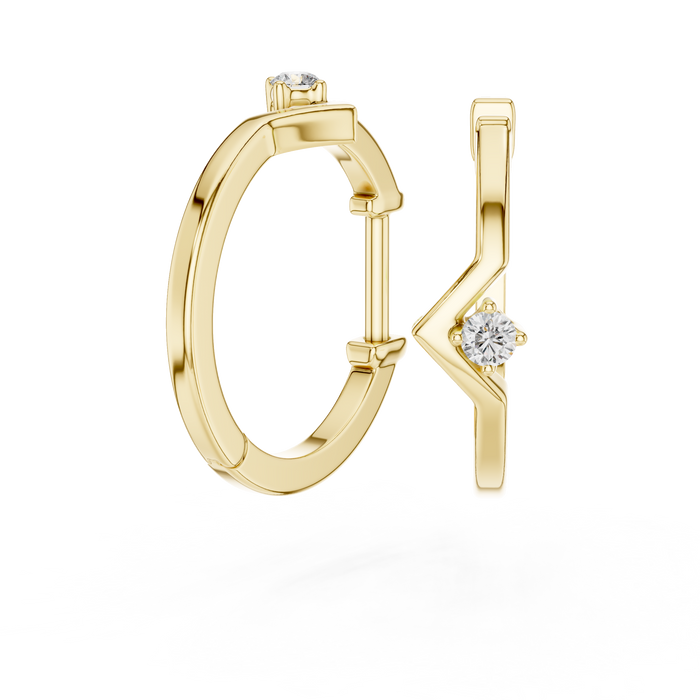 The Belladonna — Round Solitaire Lab-Grown Diamond Stud Earrings