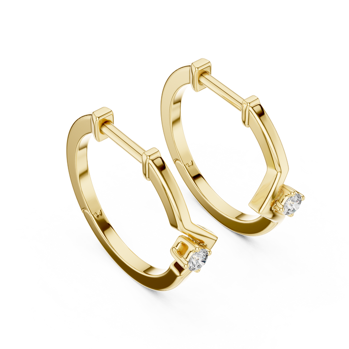 The Belladonna — Round Solitaire Lab-Grown Diamond Stud Earrings
