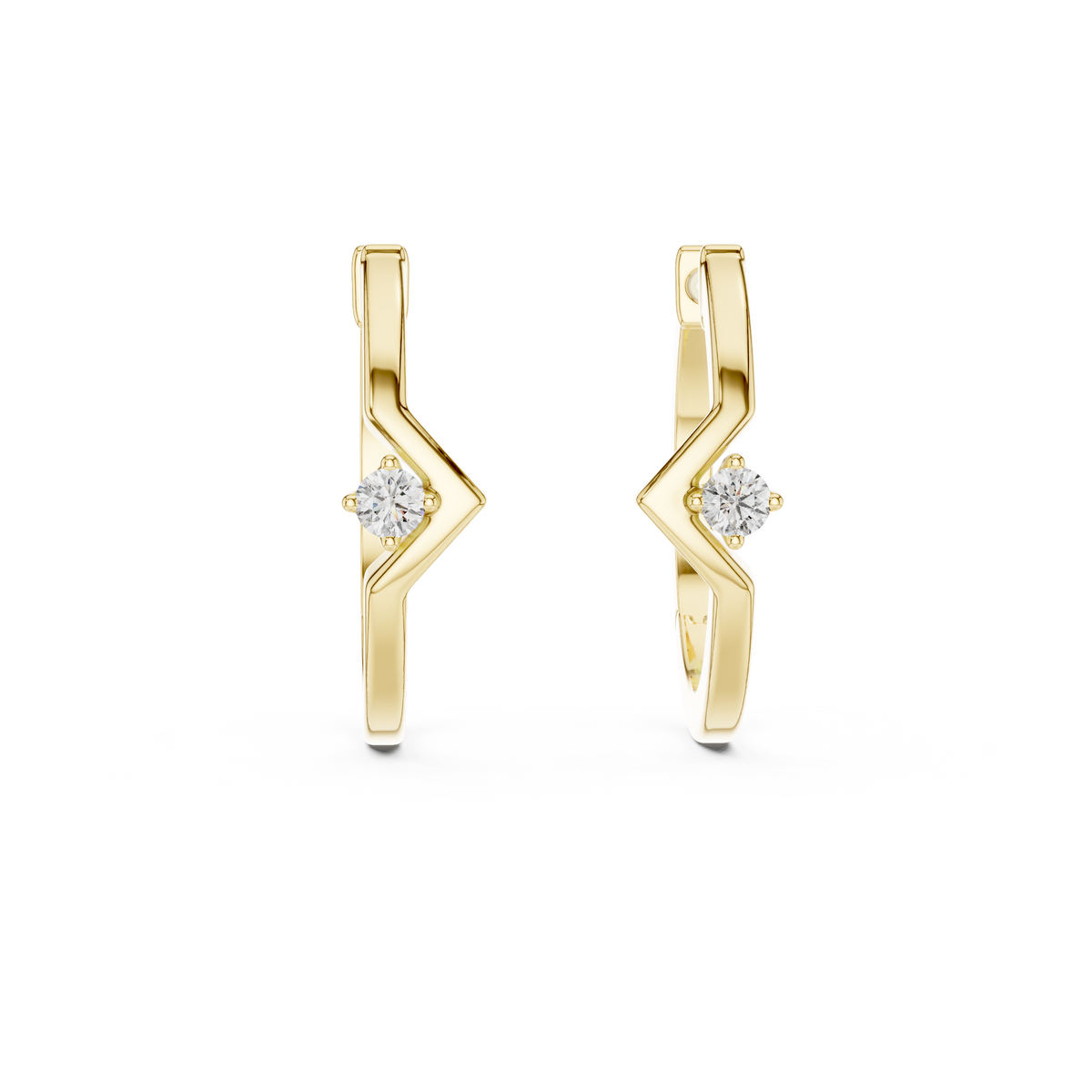 The Belladonna — Round Solitaire Lab-Grown Diamond Stud Earrings