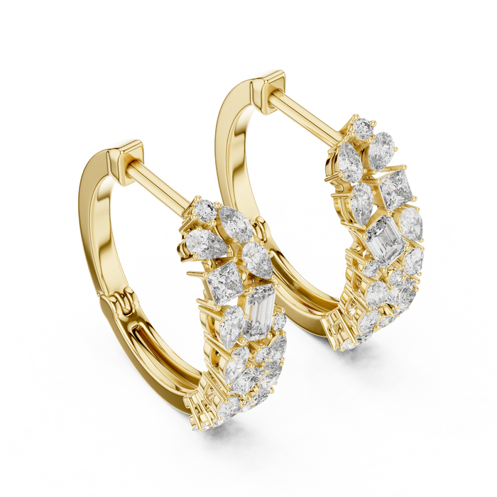 The Cordelia — Princess Cluster Lab-Grown Diamond Stud Earrings