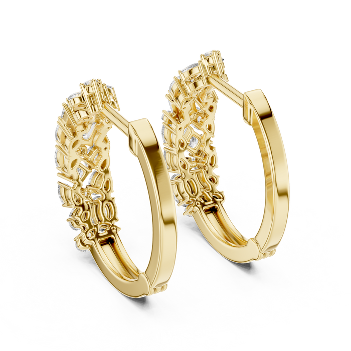 The Cordelia — Princess Cluster Lab-Grown Diamond Stud Earrings