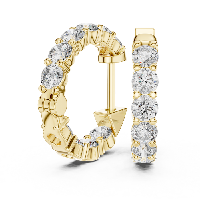The Wilhelmina — Round Cluster Lab-Grown Diamond Stud Earrings