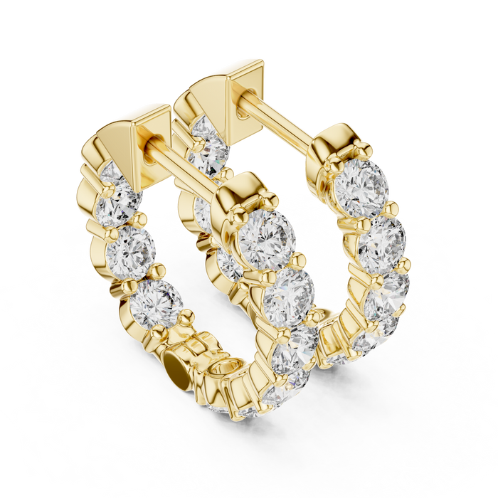 The Wilhelmina — Round Cluster Lab-Grown Diamond Stud Earrings