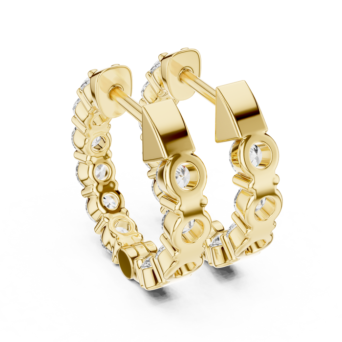 The Wilhelmina — Round Cluster Lab-Grown Diamond Stud Earrings