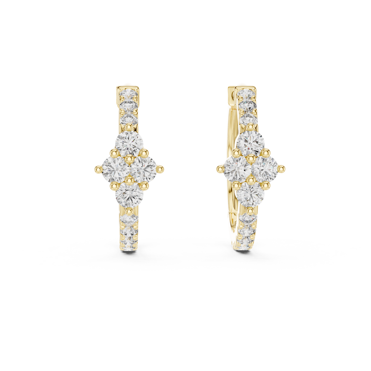 The Estelle — Round Pavé Drop Earrings