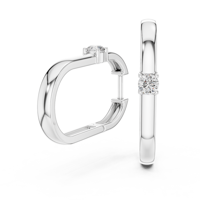 The Fioinne — Round Solitaire Stud Earrings