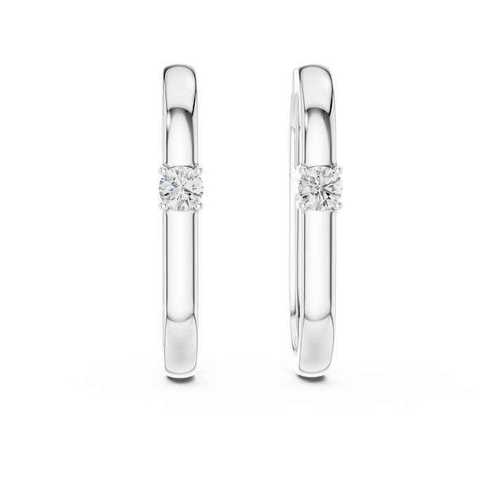 The Fioinne — Round Solitaire Stud Earrings