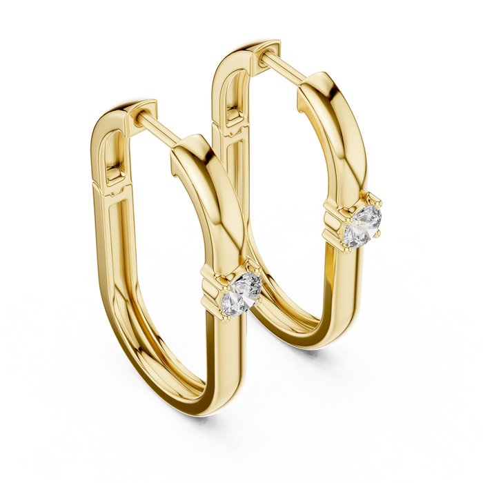 The Fioinne — Round Solitaire Lab-Grown Diamond Stud Earrings