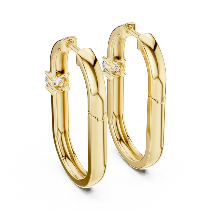 The Fioinne — Round Solitaire Lab-Grown Diamond Stud Earrings