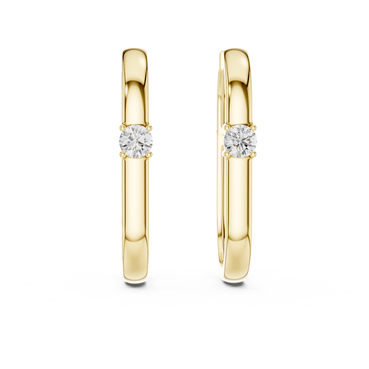 The Fioinne — Round Solitaire Stud Earrings