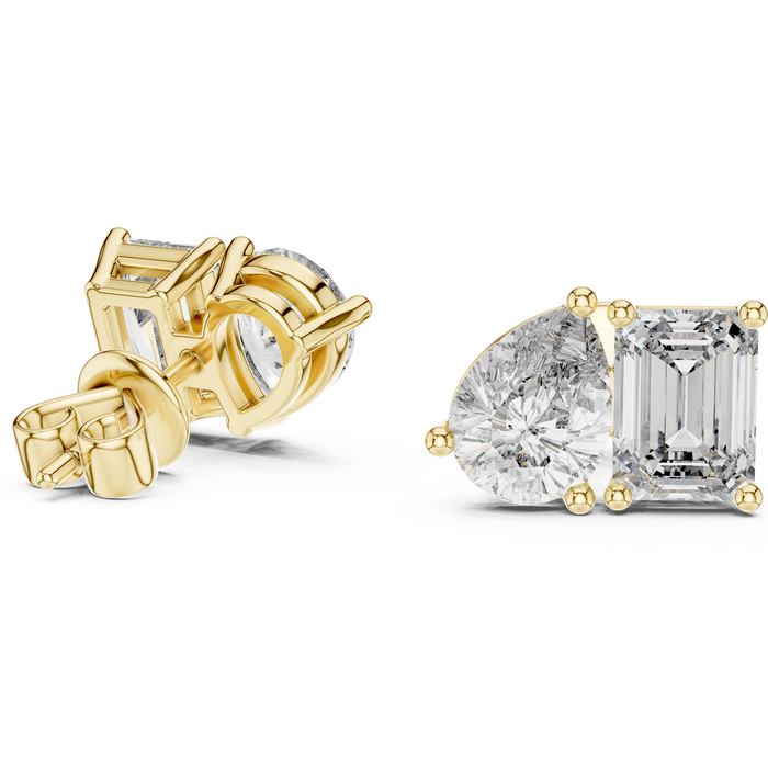 The Désirée — Pear Halo Lab-Grown Diamond Stud Earrings