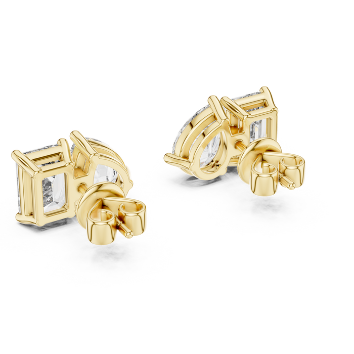 The Désirée — Pear Halo Lab-Grown Diamond Stud Earrings