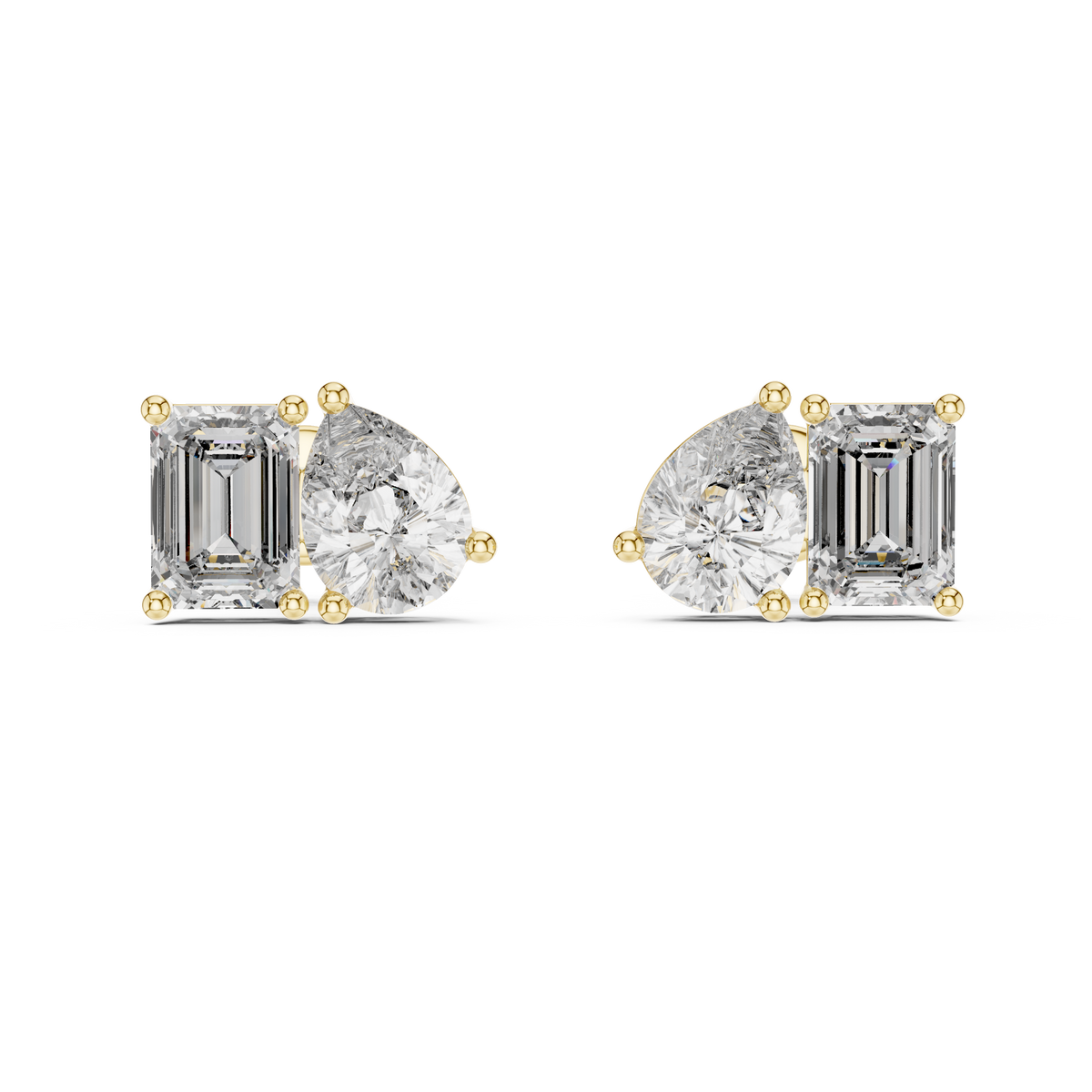 The Désirée — Pear Halo Lab-Grown Diamond Stud Earrings