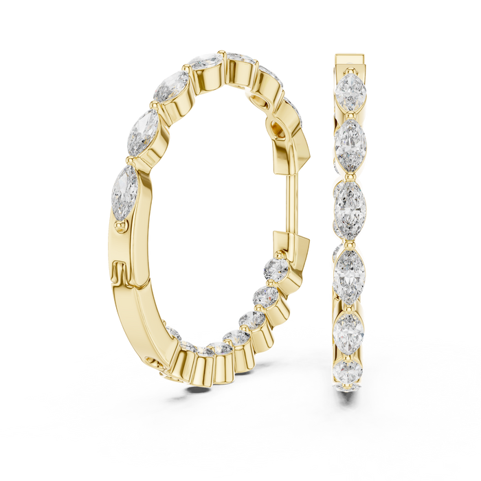 The Gwendolyn — Marquise Cluster Lab-Grown Diamond Stud Earrings