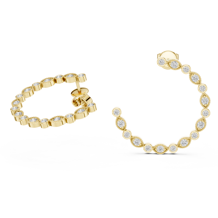 The Ianthe — Round Cluster Lab-Grown Diamond Stud Earrings