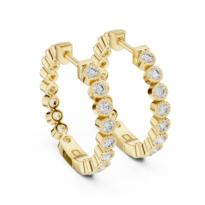 The Katarina — Round Cluster Lab-Grown Diamond Stud Earrings