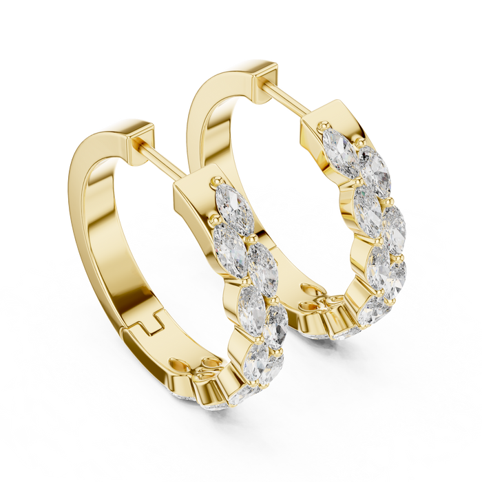 The Nastasia — Marquise Cluster Lab-Grown Diamond Stud Earrings