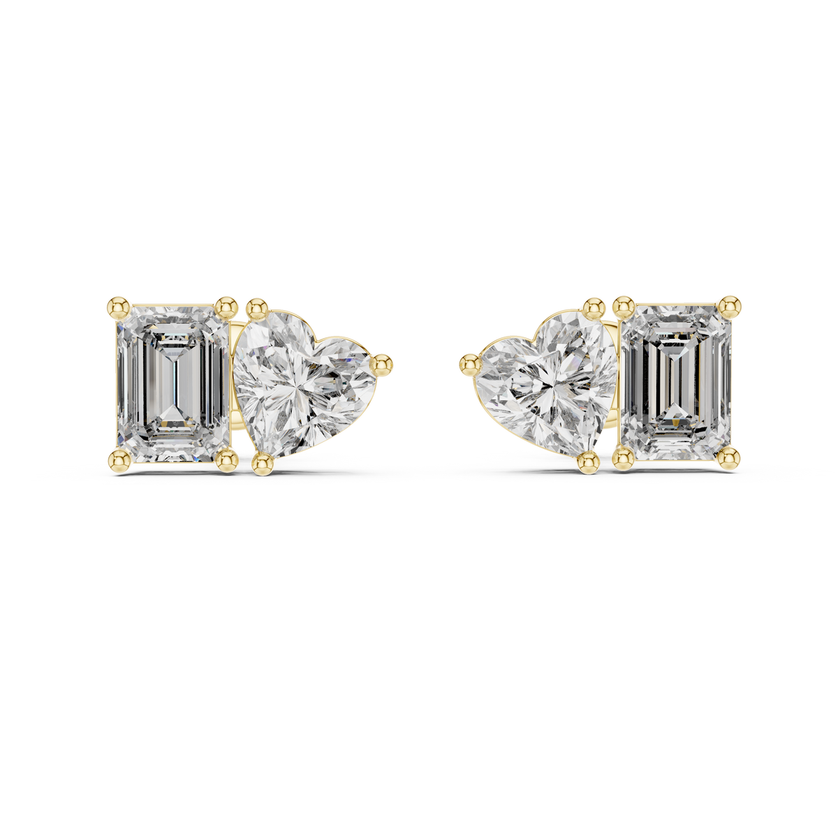 The Leocadia — Heart Halo Lab-Grown Diamond Stud Earrings