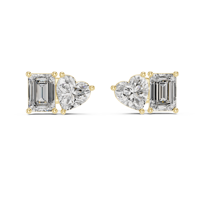 The Leocadia — Heart Halo Lab-Grown Diamond Stud Earrings