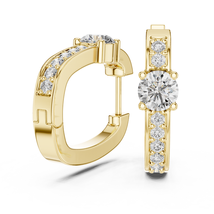 The Primavera — Round Cluster Lab-Grown Diamond Stud Earrings